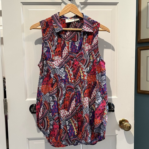 🌷SALE 3/$21🌷Anthropologie Maeve Pintuck Sleeveless Top - Picture 6 of 6